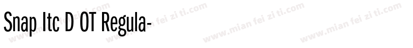 Snap Itc D OT Regula字体转换
